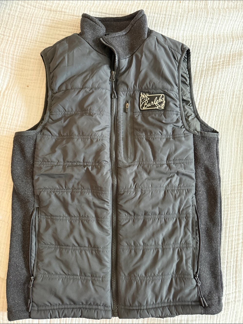 Burlebo Men's Quilted Black Vest